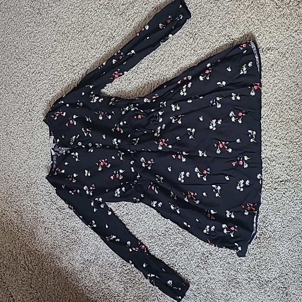 Long Sleeve Floral Mini Dress